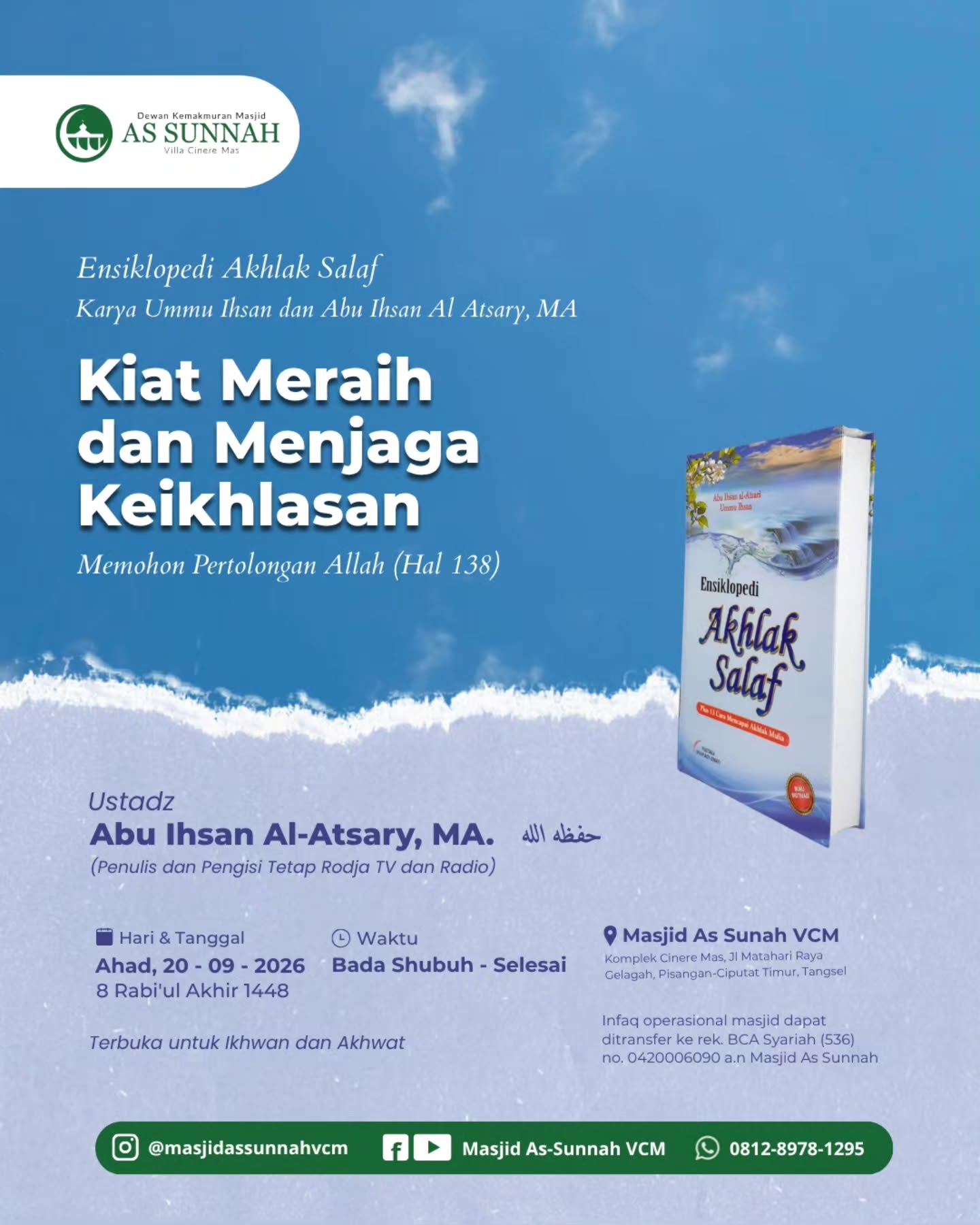Poster asli dari @masjidassunnahvcm