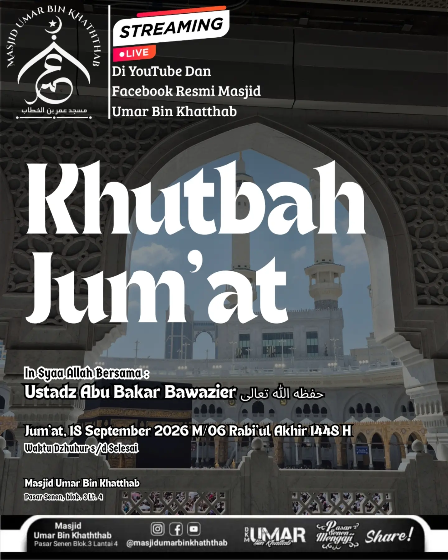 Poster asli dari @masjidumarbinkhaththab