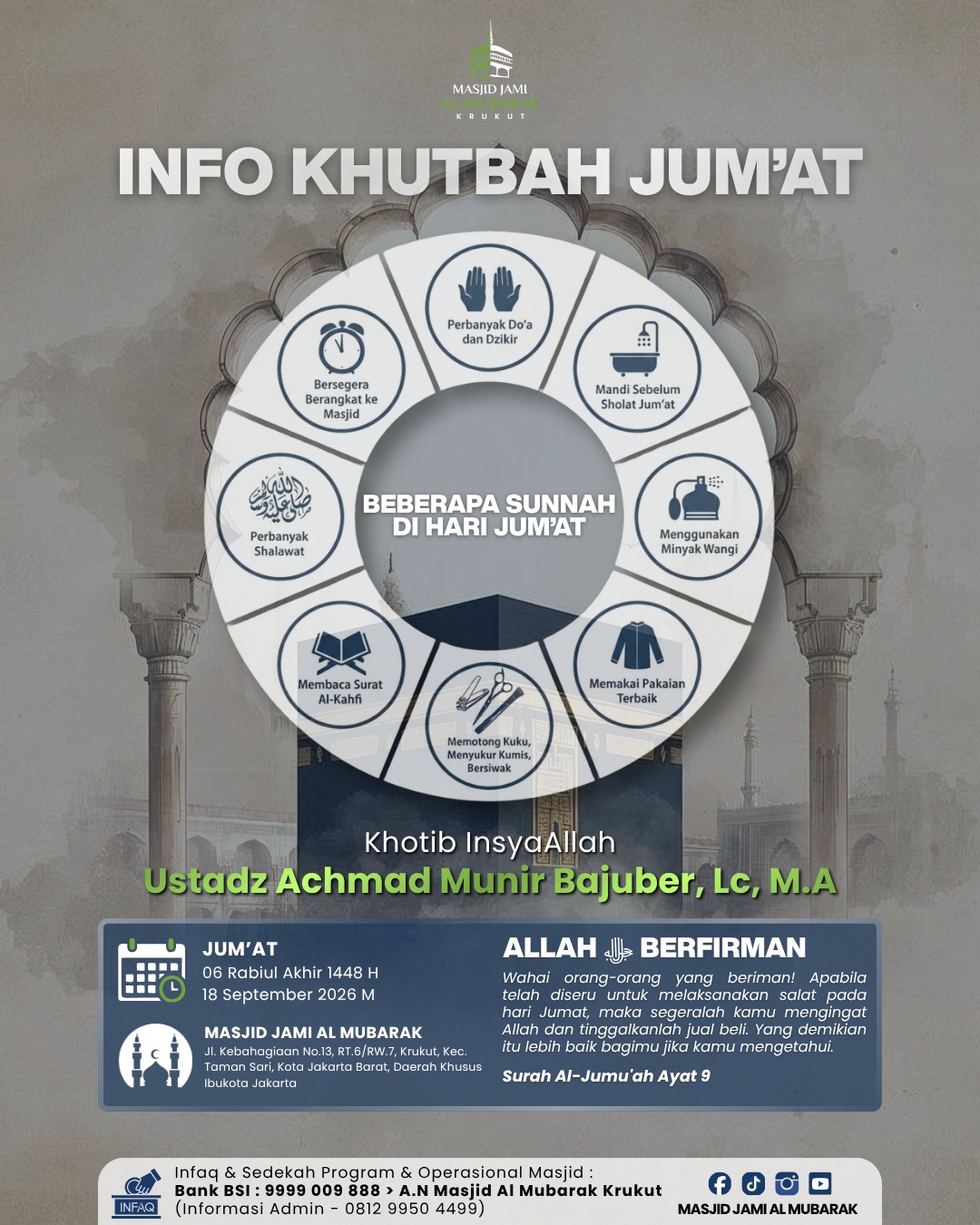 Poster asli dari @masjid.almubarak