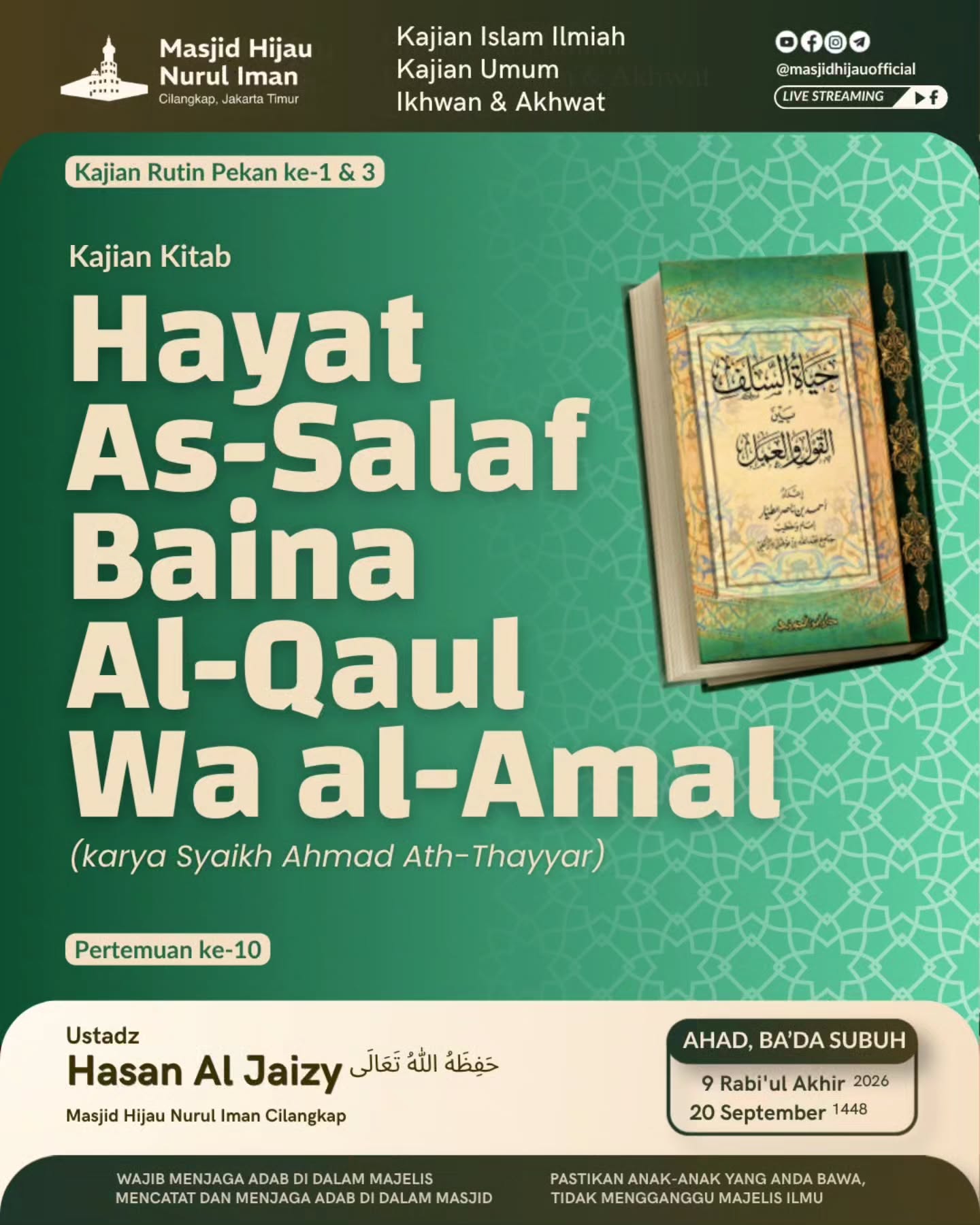 Poster asli dari @masjidhijauofficial