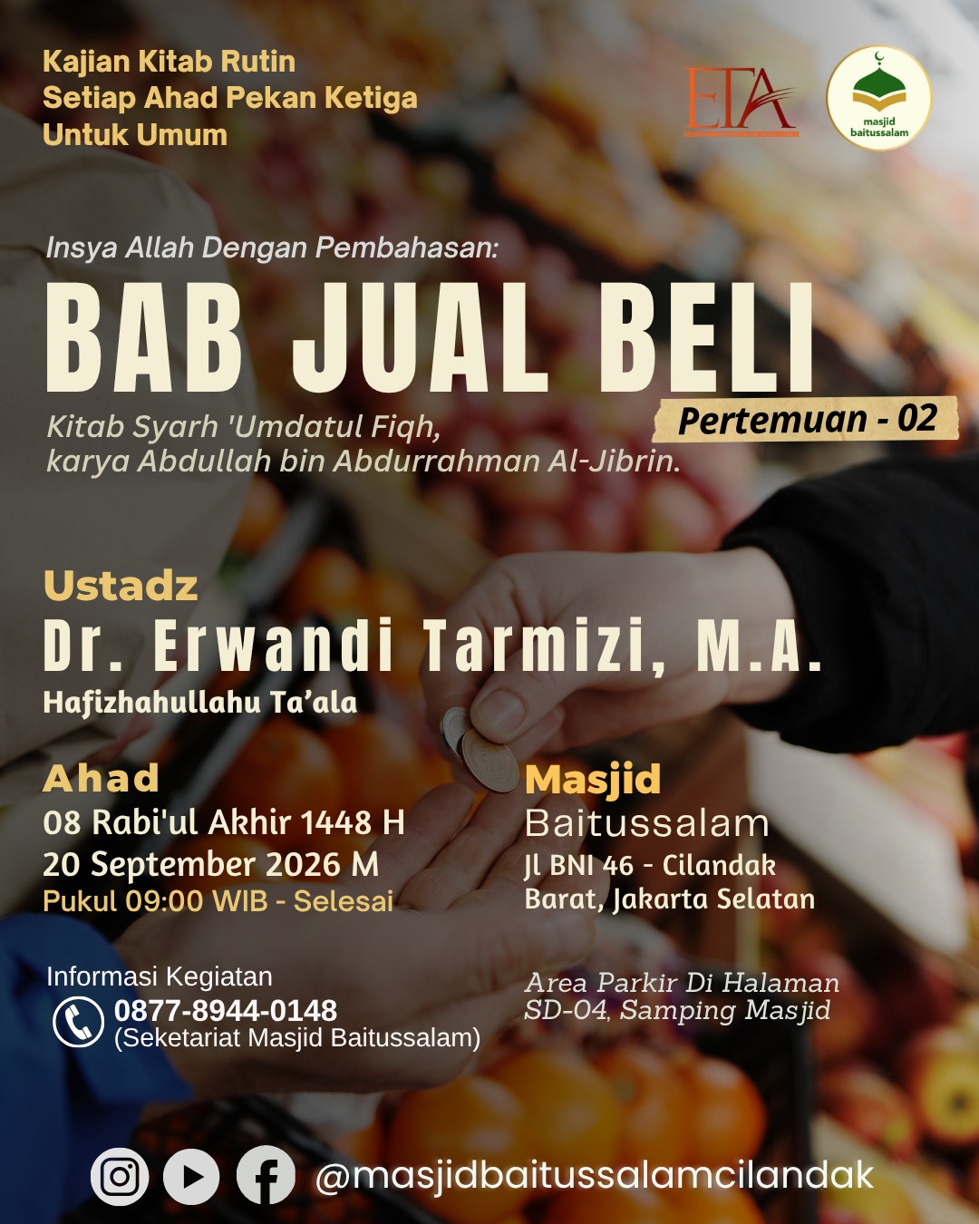 Poster asli dari @masjidbaitussalamcilandak