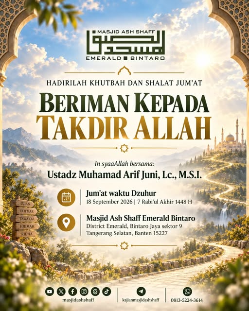 Poster asli dari @masjidashshaff