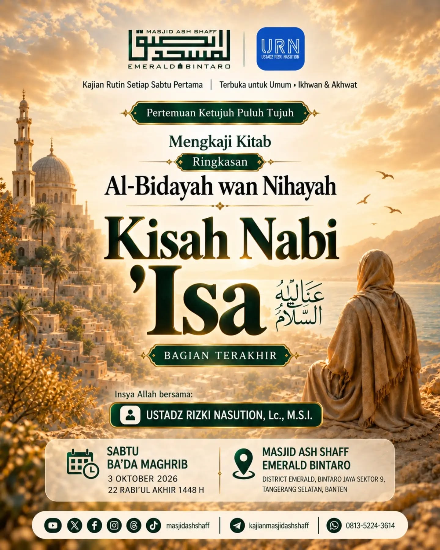 Poster asli dari @masjidashshaff