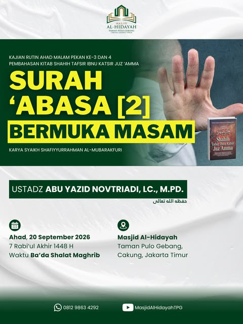 Poster asli dari @masjidalhidayahtpg