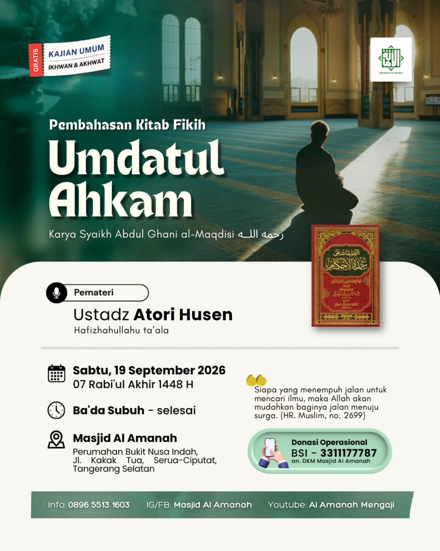 Poster asli dari @masjidalamanah