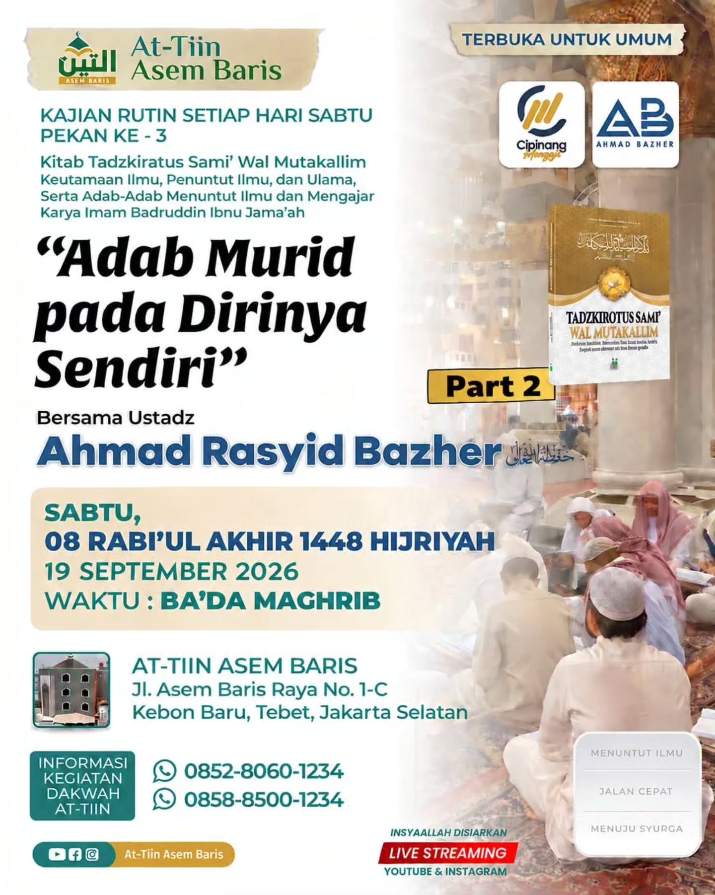 Poster asli dari @masjidattiinasembaris