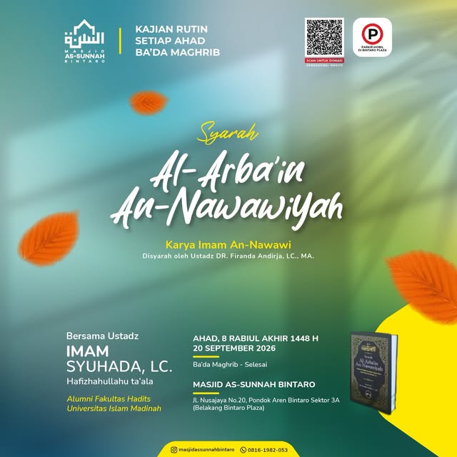 Poster asli dari @masjidassunnahbintaro