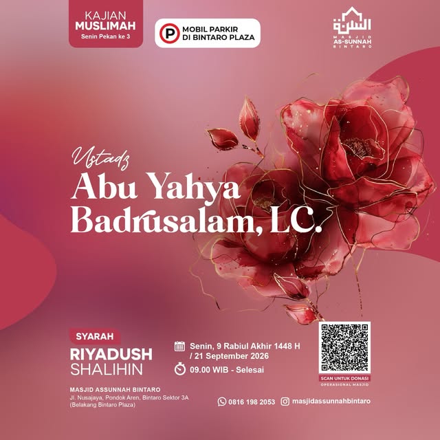 Poster asli dari @masjidassunnahbintaro
