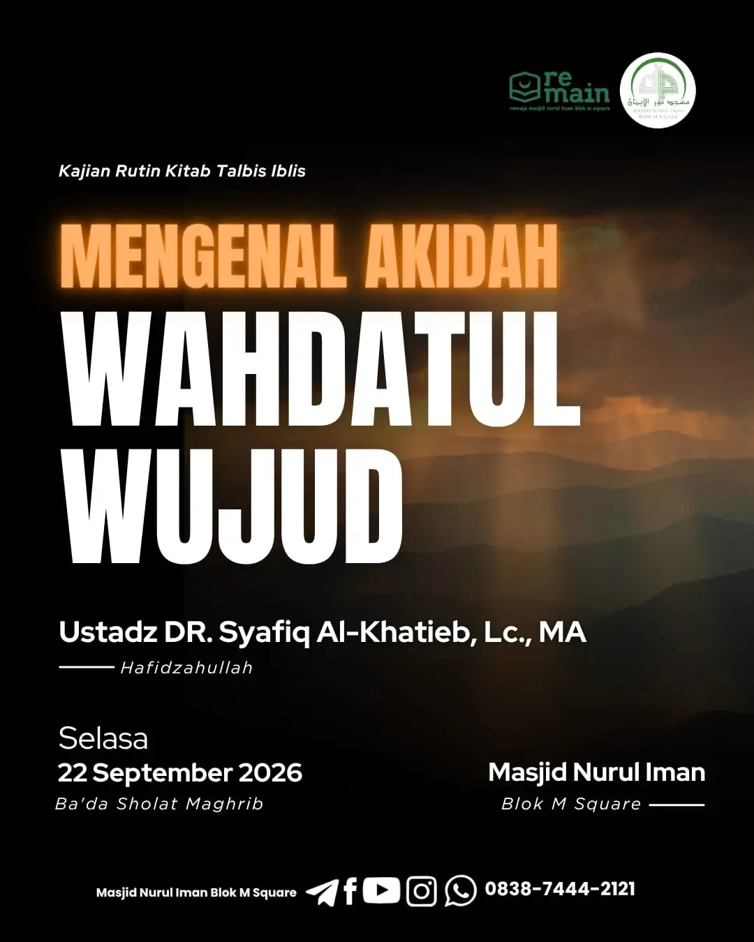 Poster asli dari @masjidnuruliman