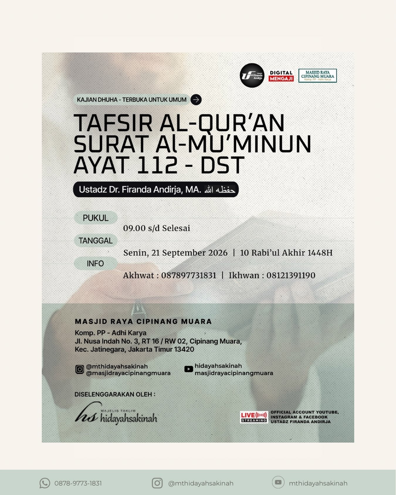 Poster asli dari @mthidayahsakinah