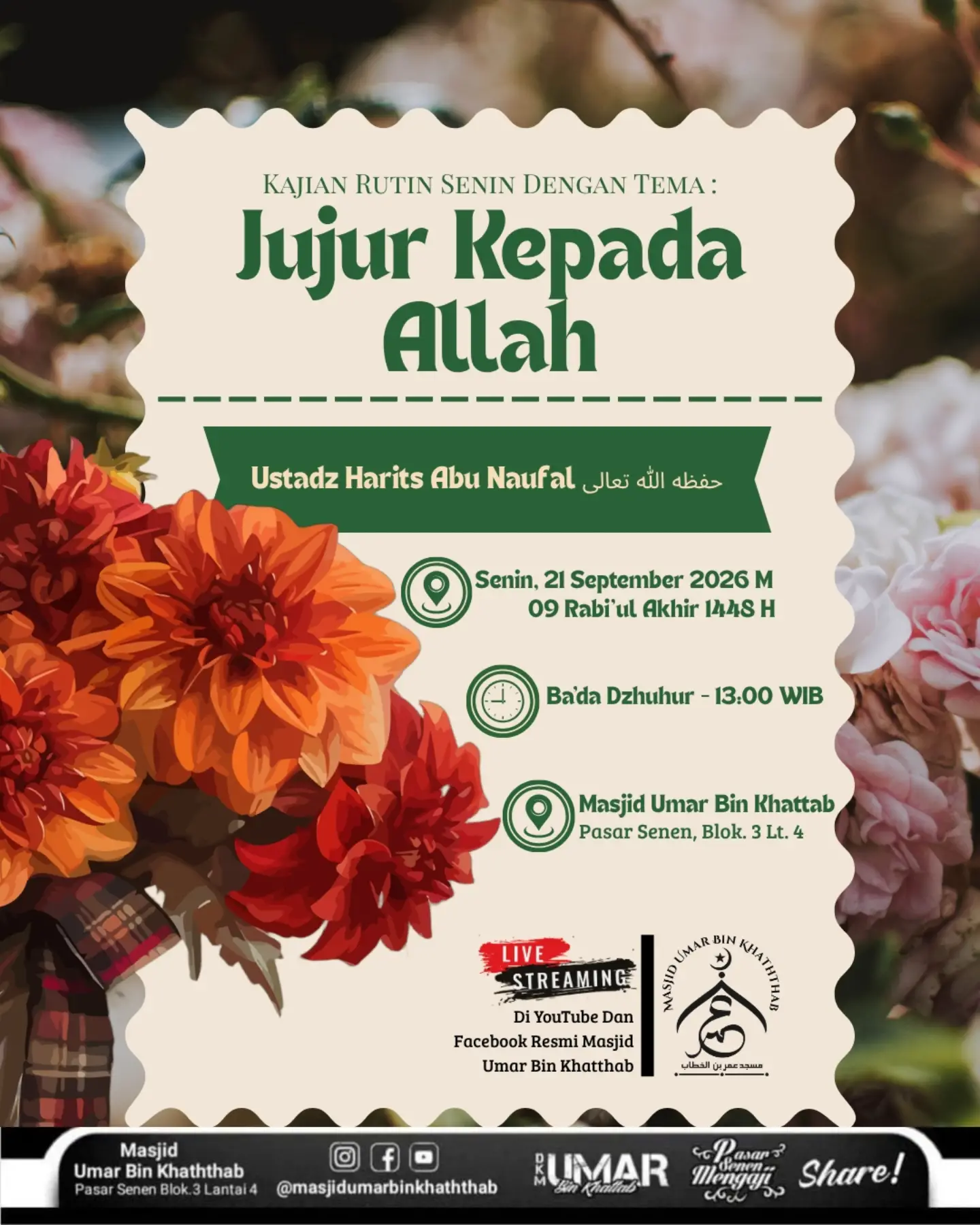 Poster asli dari @masjidumarbinkhaththab