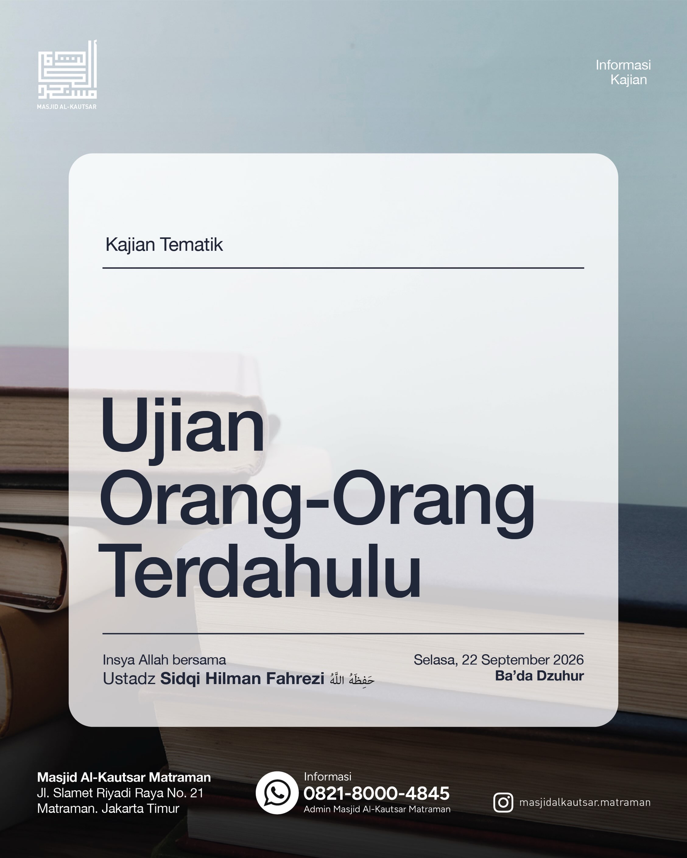 Poster asli dari @masjidalkautsar.matraman