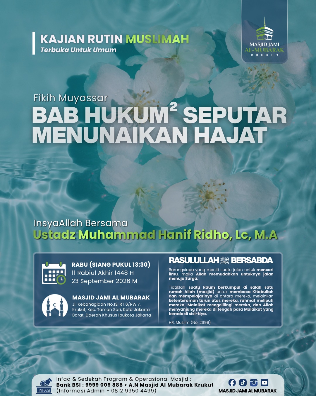 Poster asli dari @masjid.almubarak