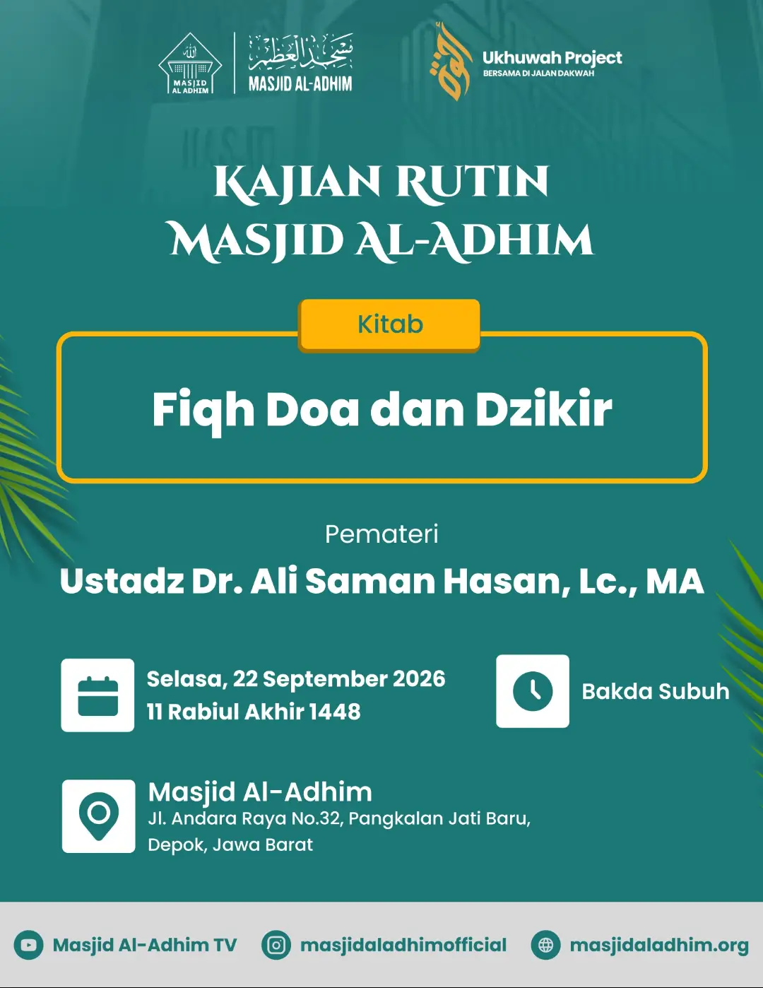 Poster asli dari @masjidaladhimofficial
