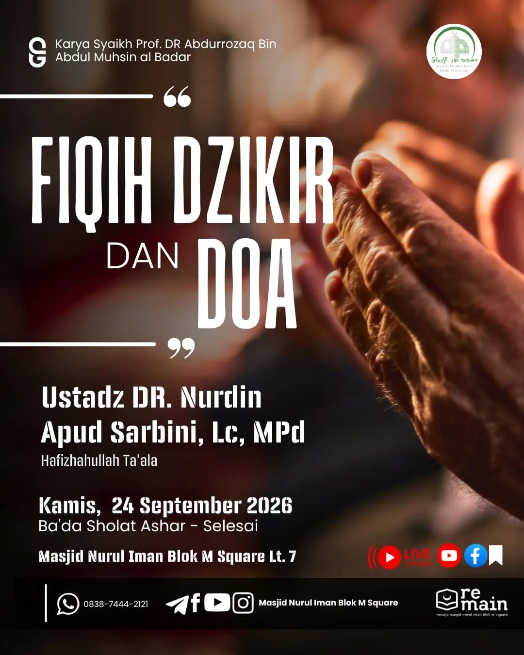 Poster asli dari @masjidnuruliman