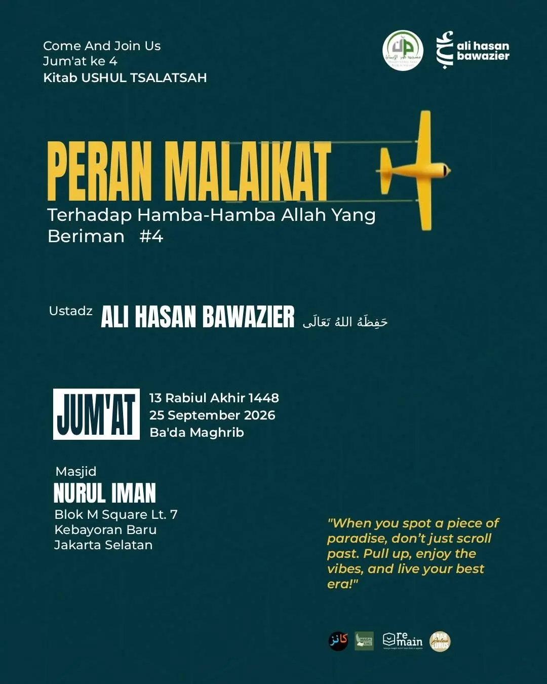 Poster asli dari @masjidnuruliman