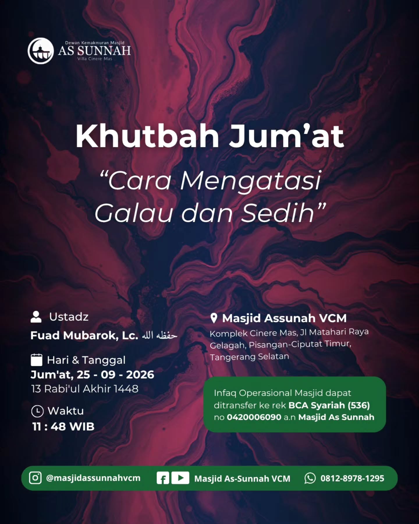 Poster asli dari @masjidassunnahvcm