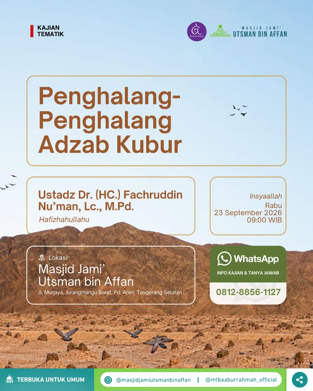 Poster asli dari @masjidjamiutsmanbinaffan