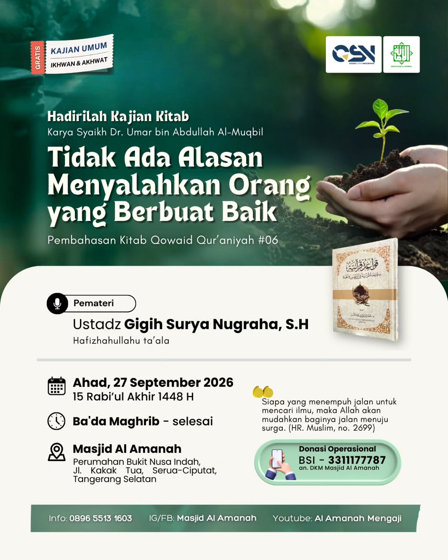 Poster asli dari @masjidalamanah