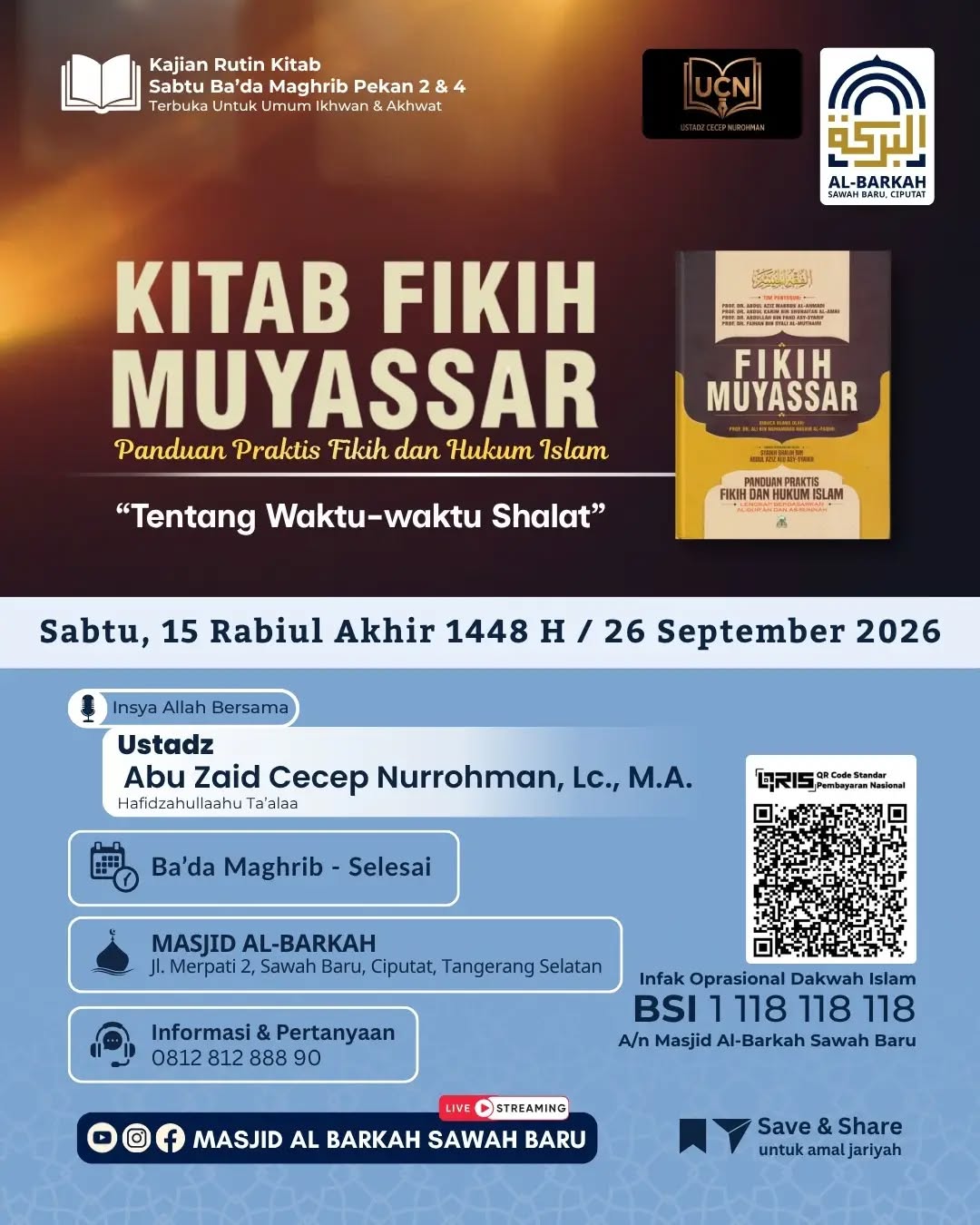Poster asli dari @masjidalbarkah_sawahbaru