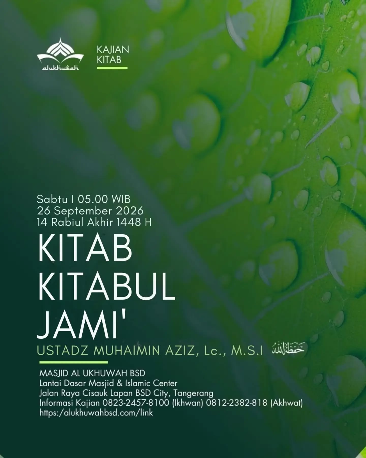 Poster asli dari @masjidalukhuwah