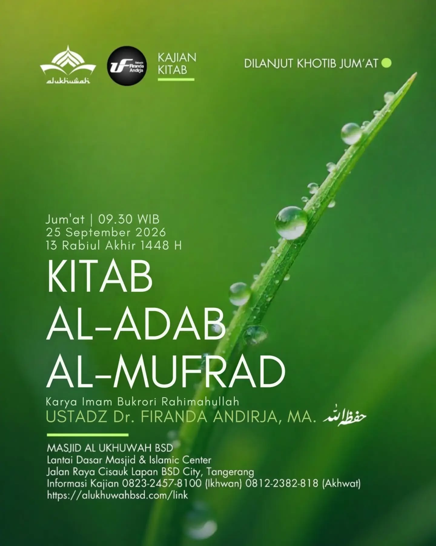 Poster asli dari @masjidalukhuwah