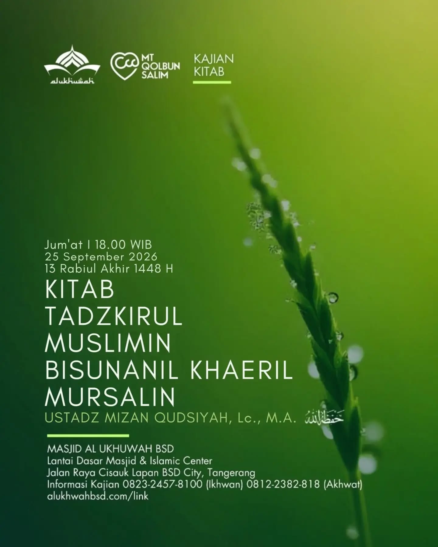 Poster asli dari @masjidalukhuwah