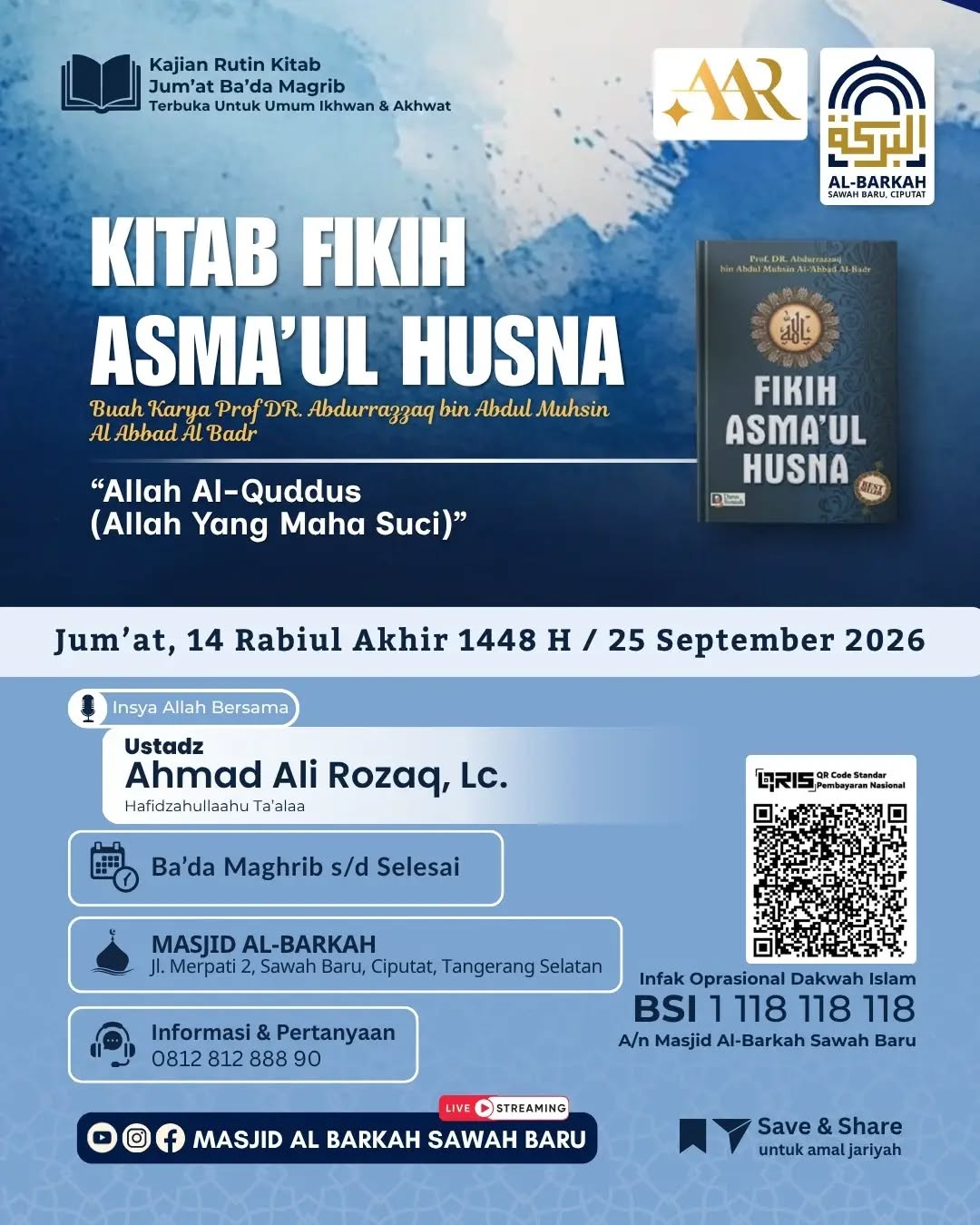 Poster asli dari @masjidalbarkah_sawahbaru
