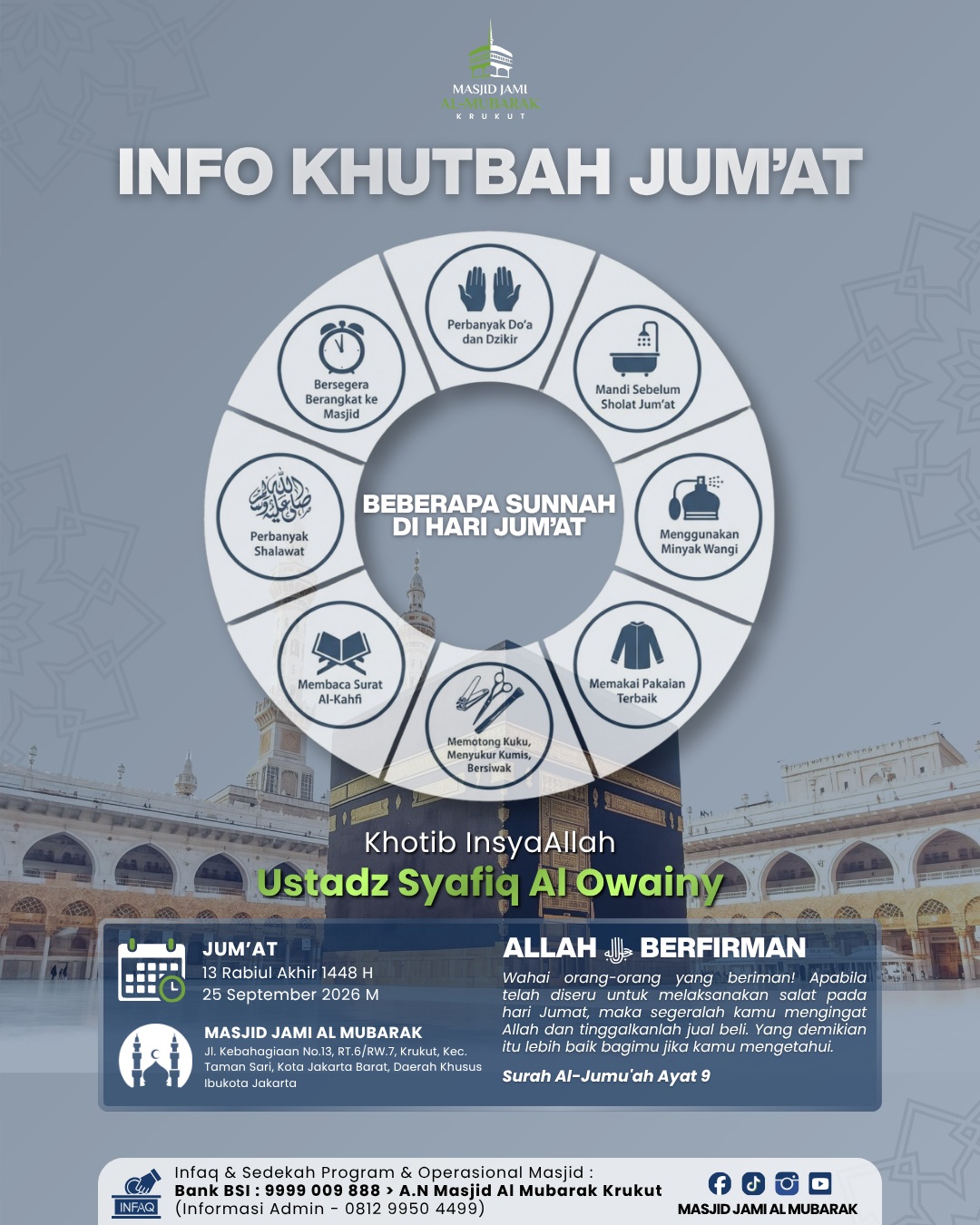Poster asli dari @masjid.almubarak