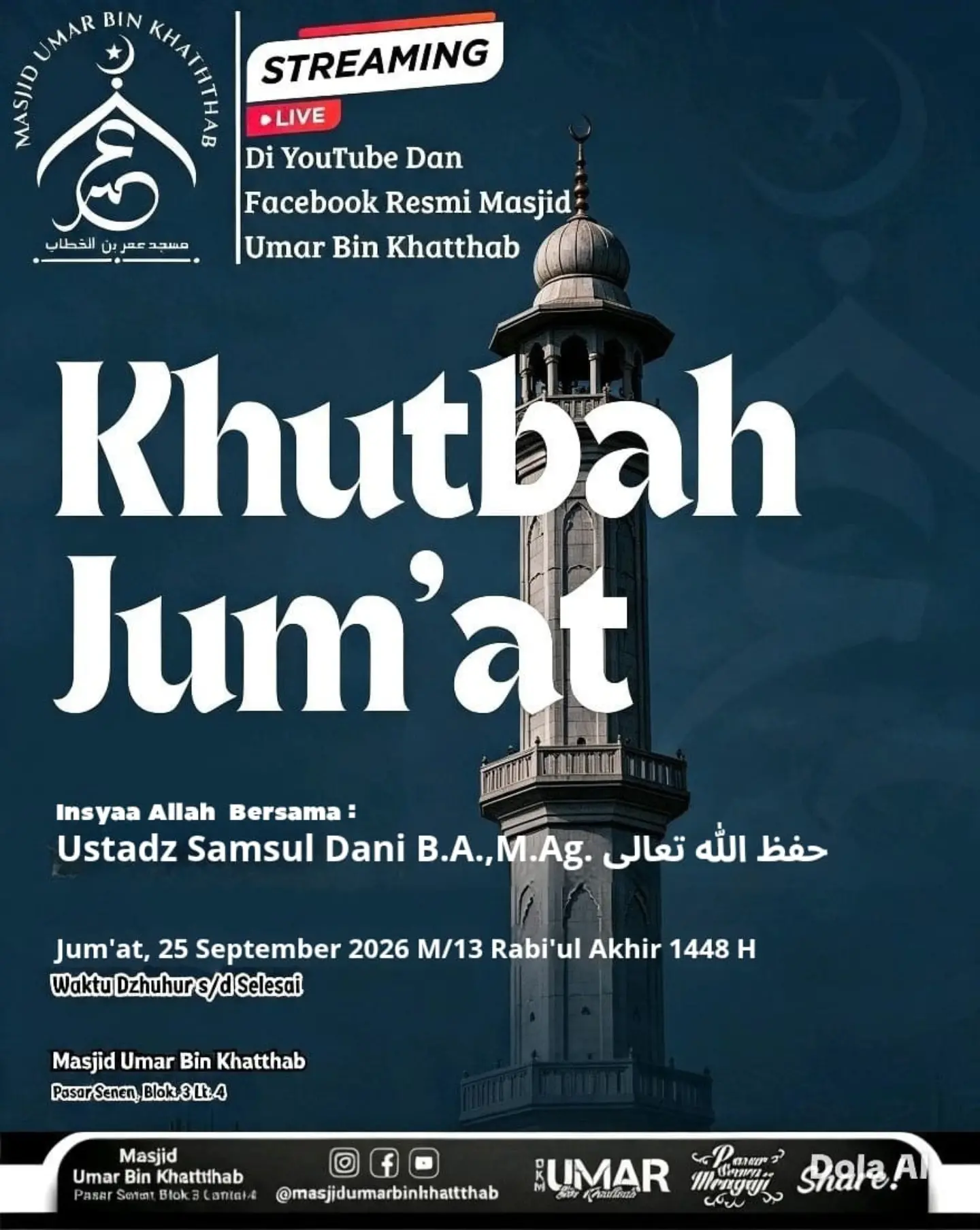 Poster asli dari @masjidumarbinkhaththab
