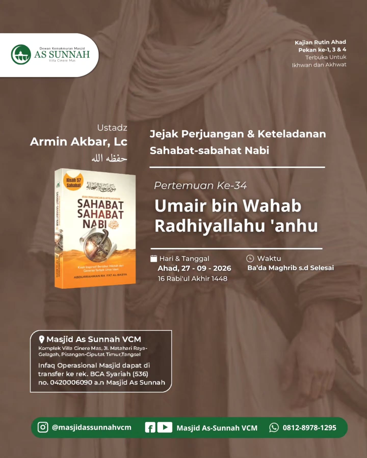 Poster asli dari @masjidassunnahvcm