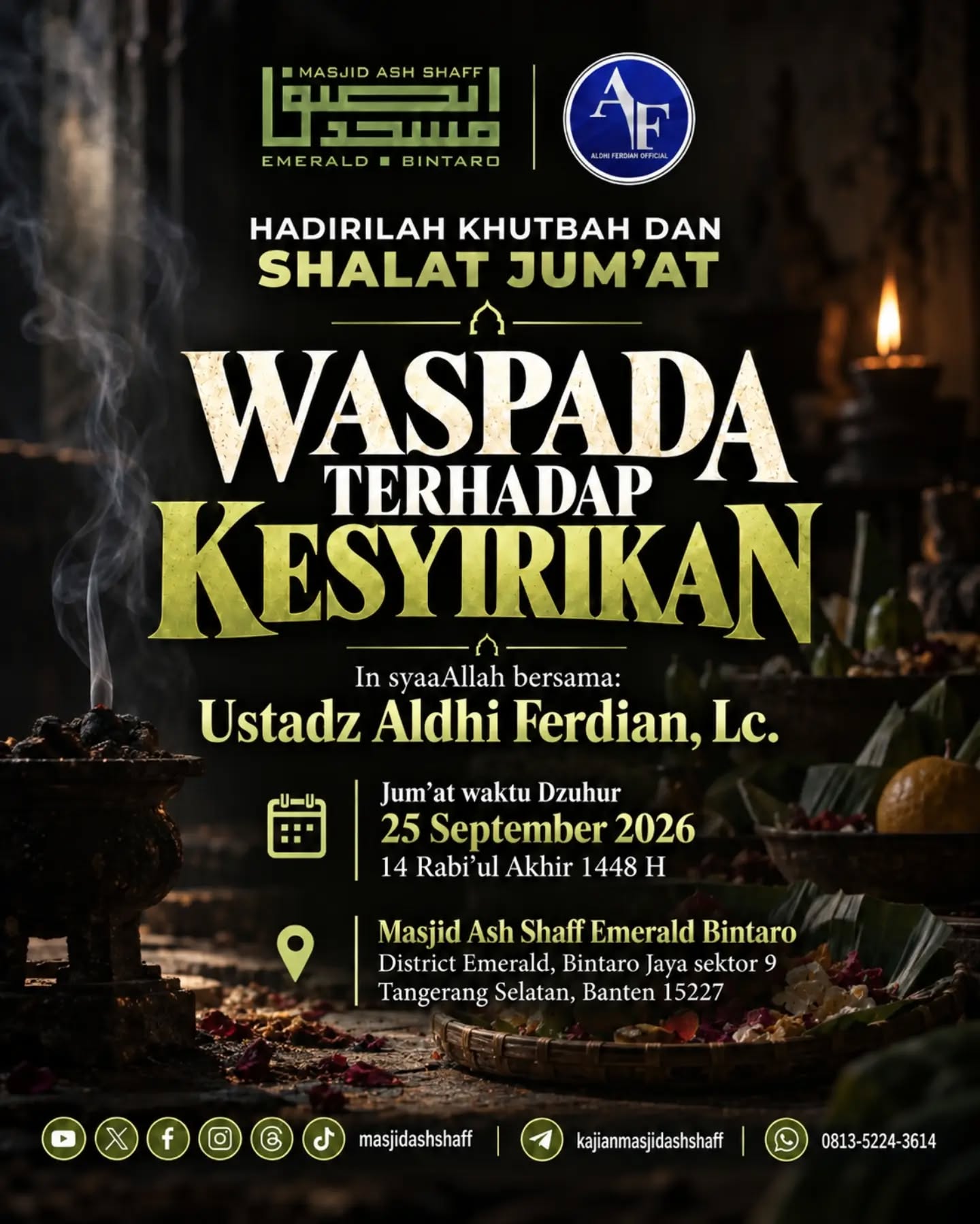 Poster asli dari @masjidashshaff