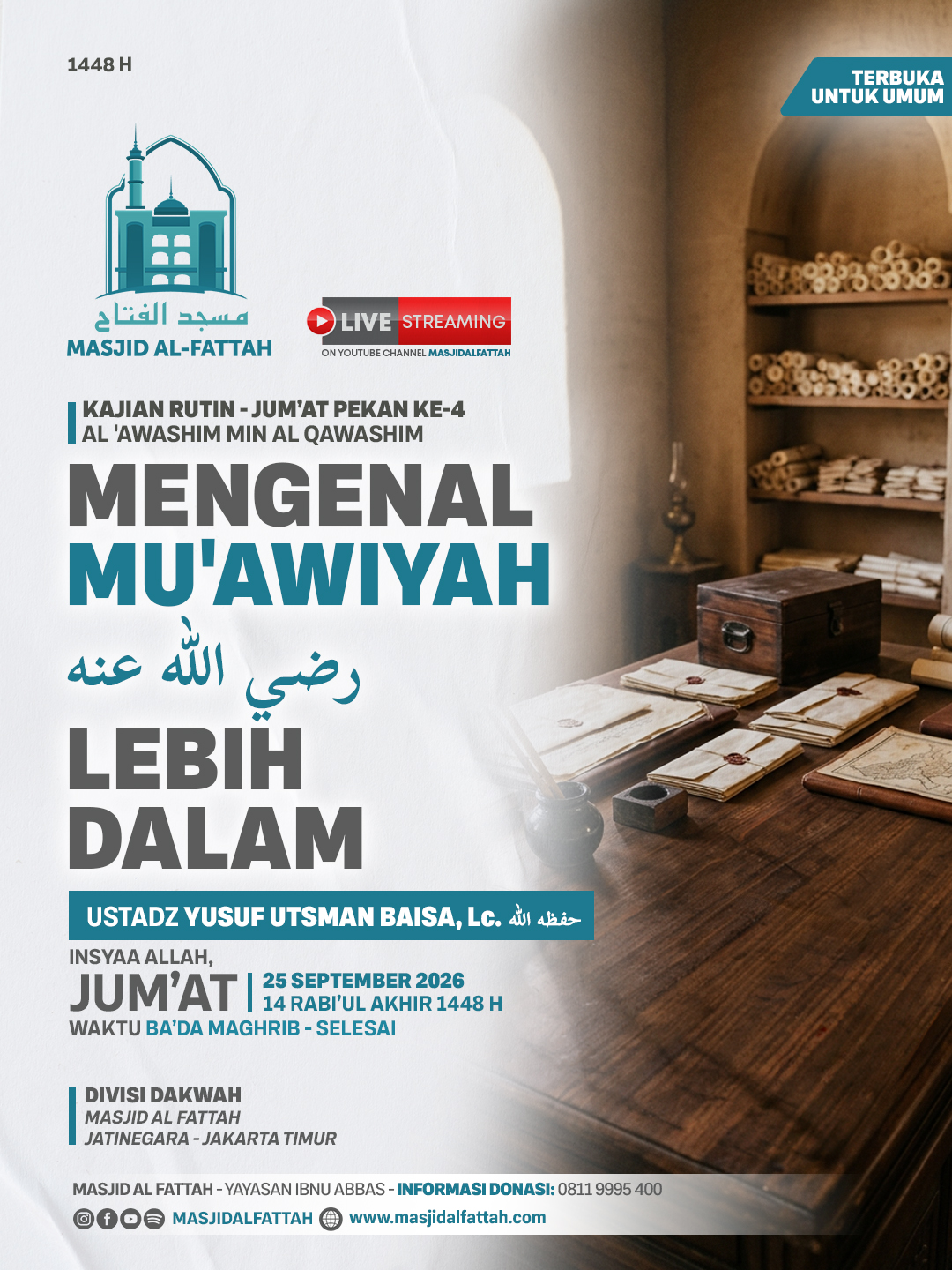Poster asli dari @masjidalfattah