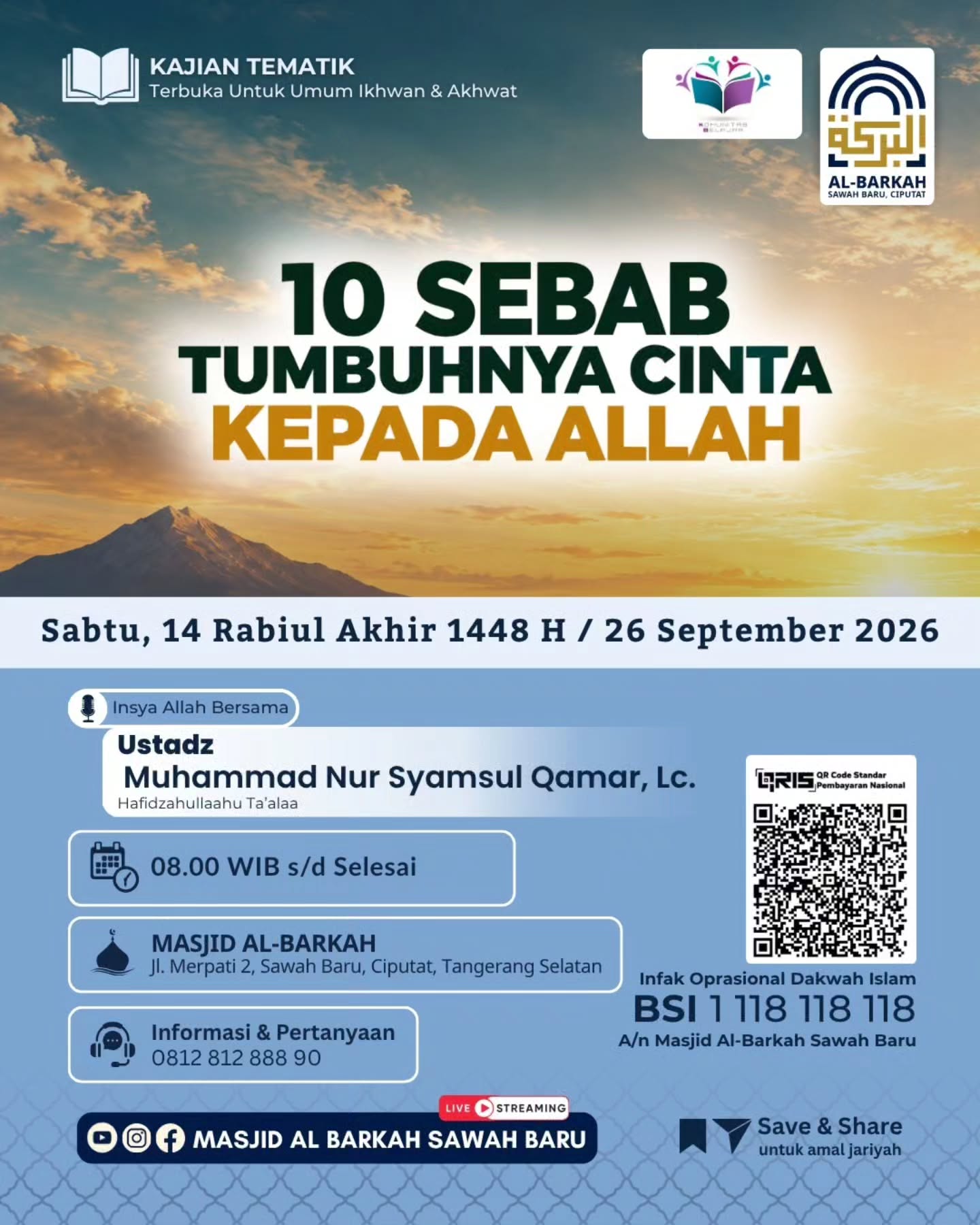 Poster asli dari @masjidalbarkah_sawahbaru