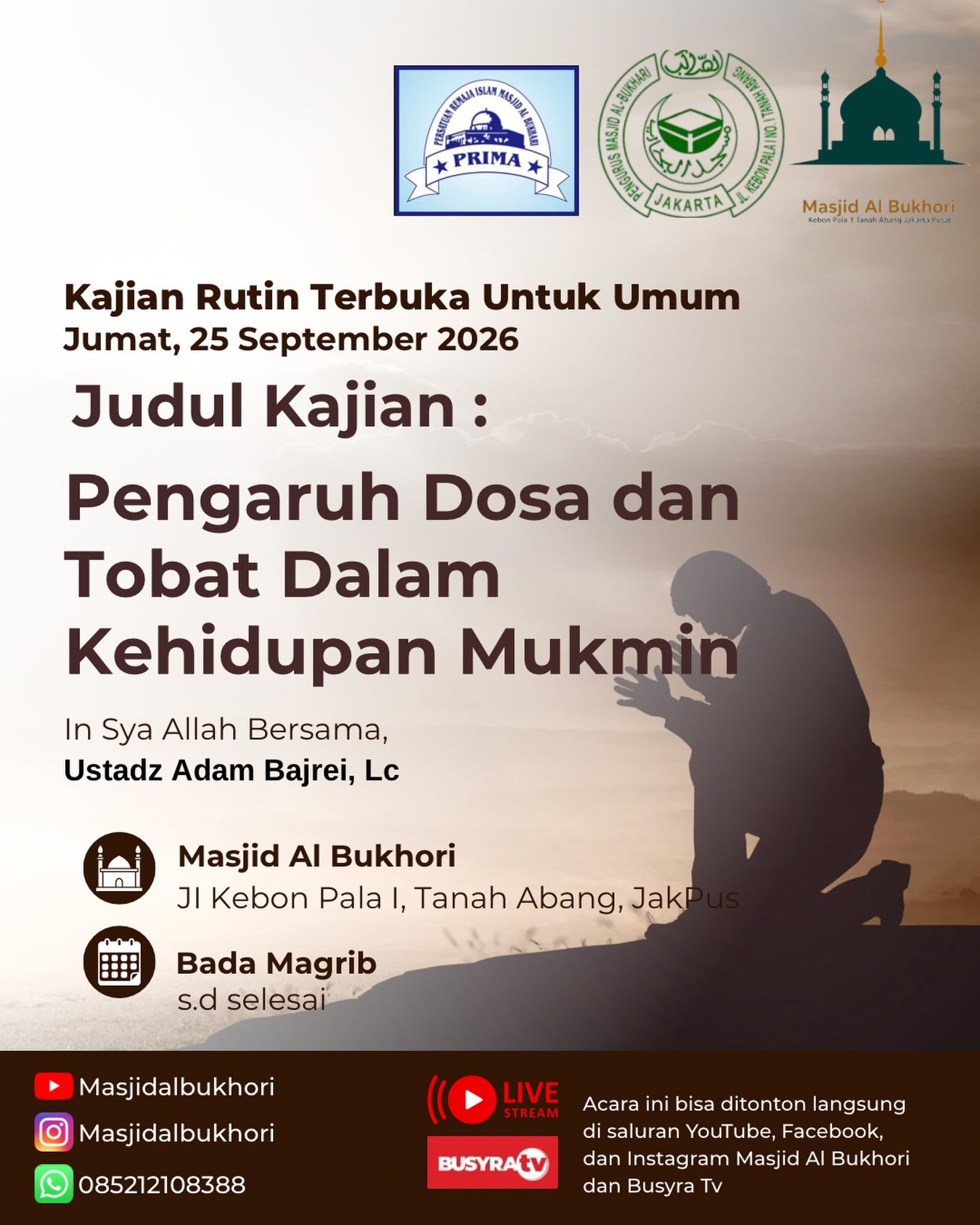 Poster asli dari @masjidalbukhori