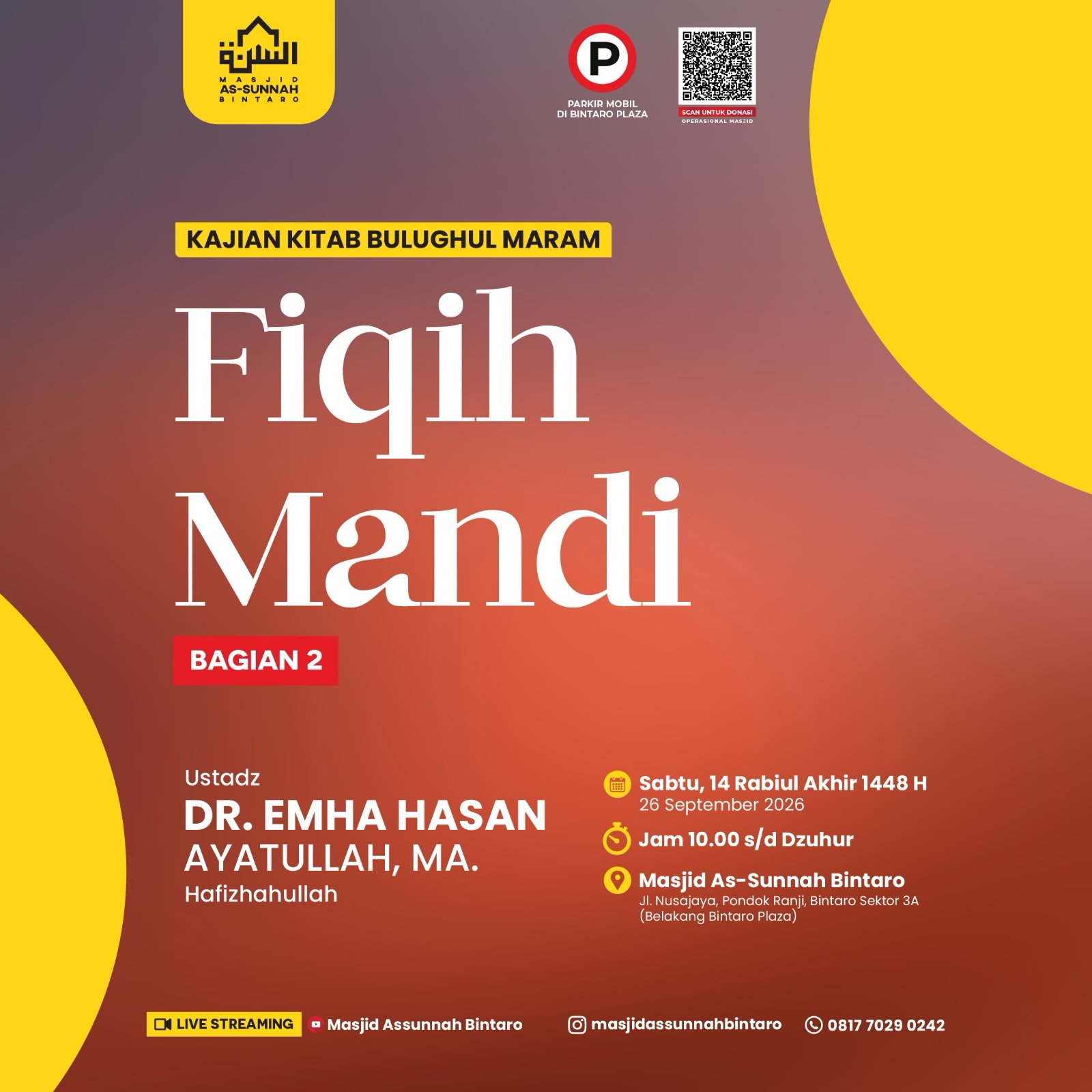 Poster asli dari @masjidassunnahbintaro