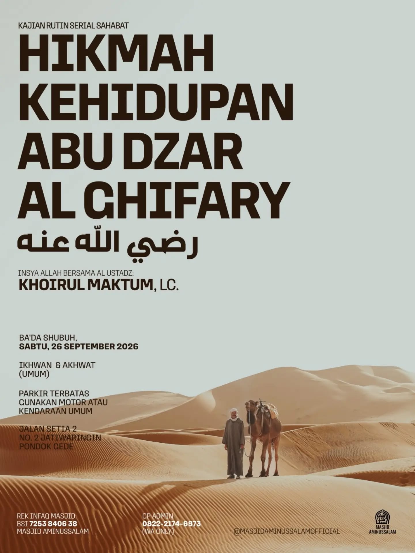 Poster asli dari @masjidaminussalamofficial