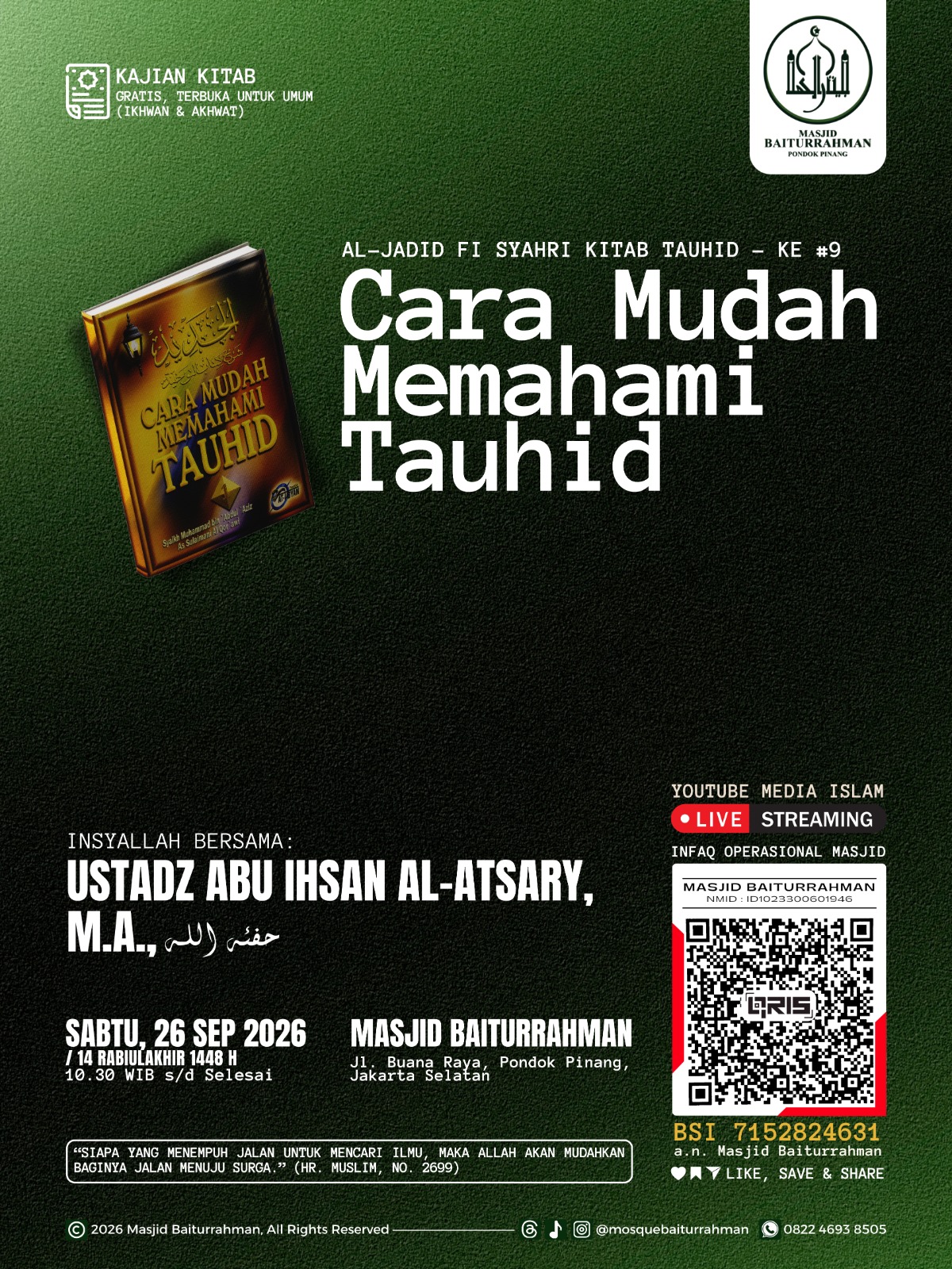 Poster asli dari @mosquebaiturrahman