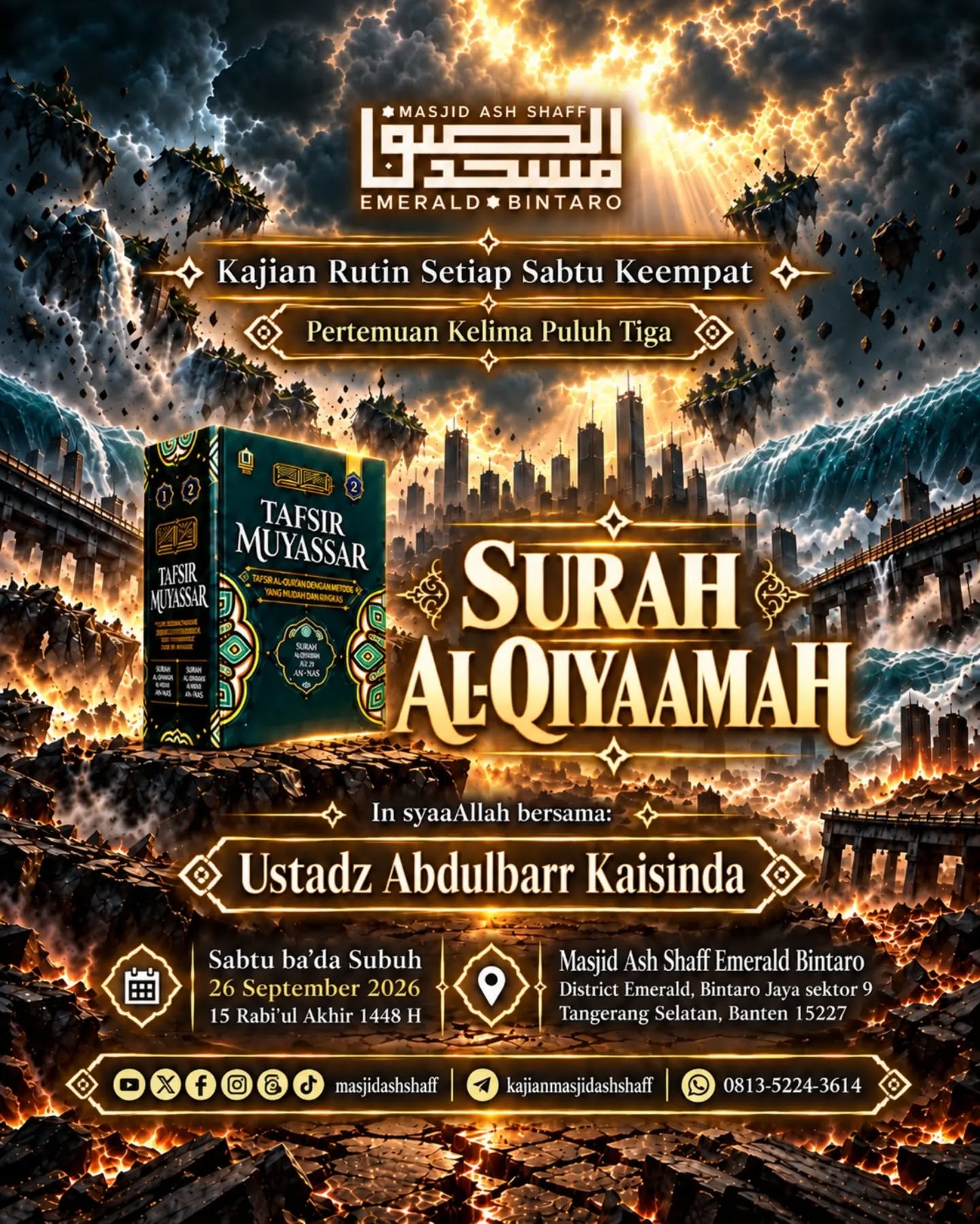 Poster asli dari @masjidashshaff
