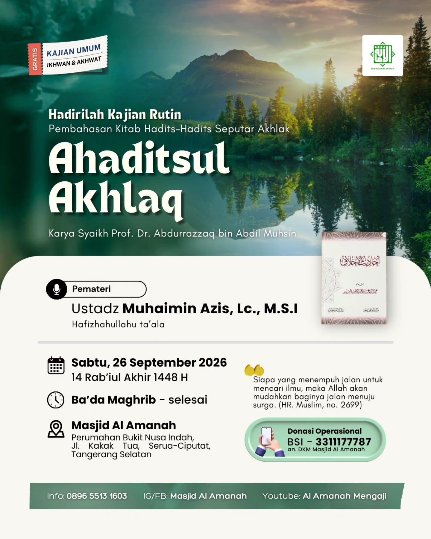 Poster asli dari @masjidalamanah