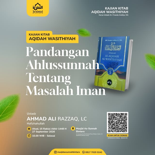 Poster asli dari @masjidassunnahbintaro