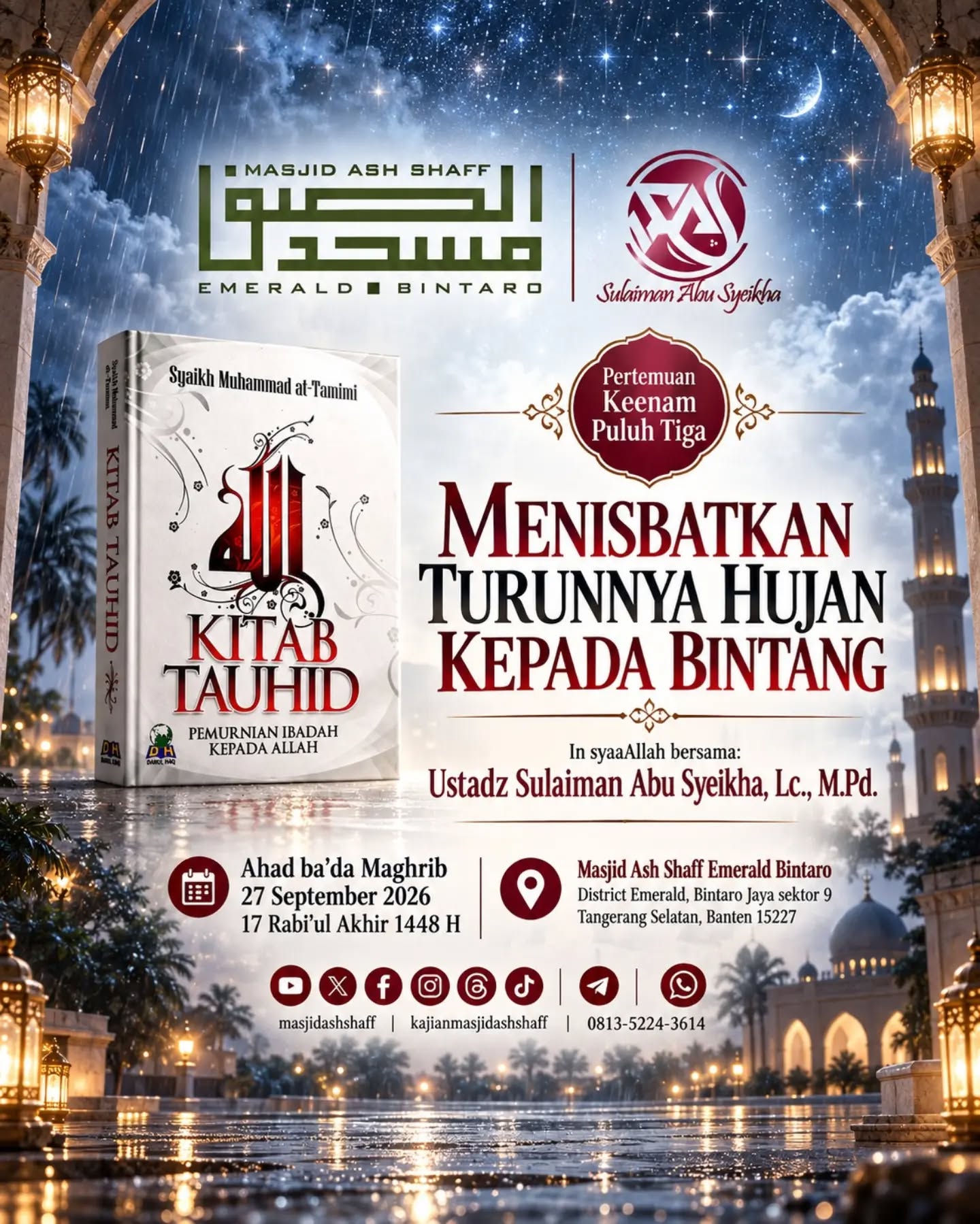 Poster asli dari @masjidashshaff