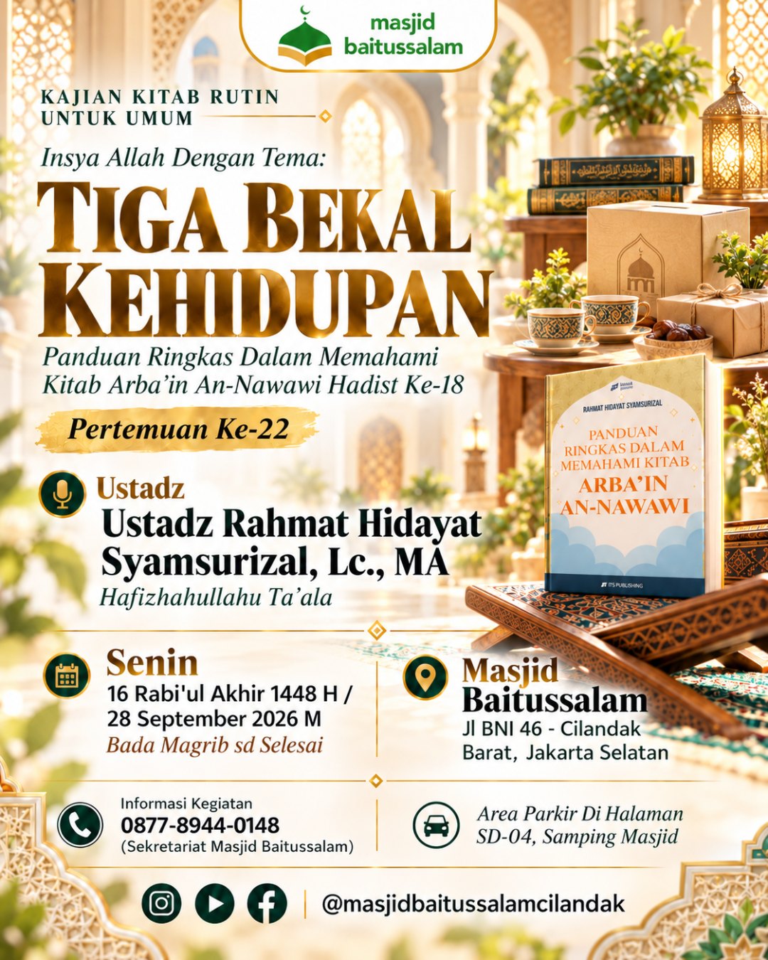 Poster asli dari @masjidbaitussalamcilandak