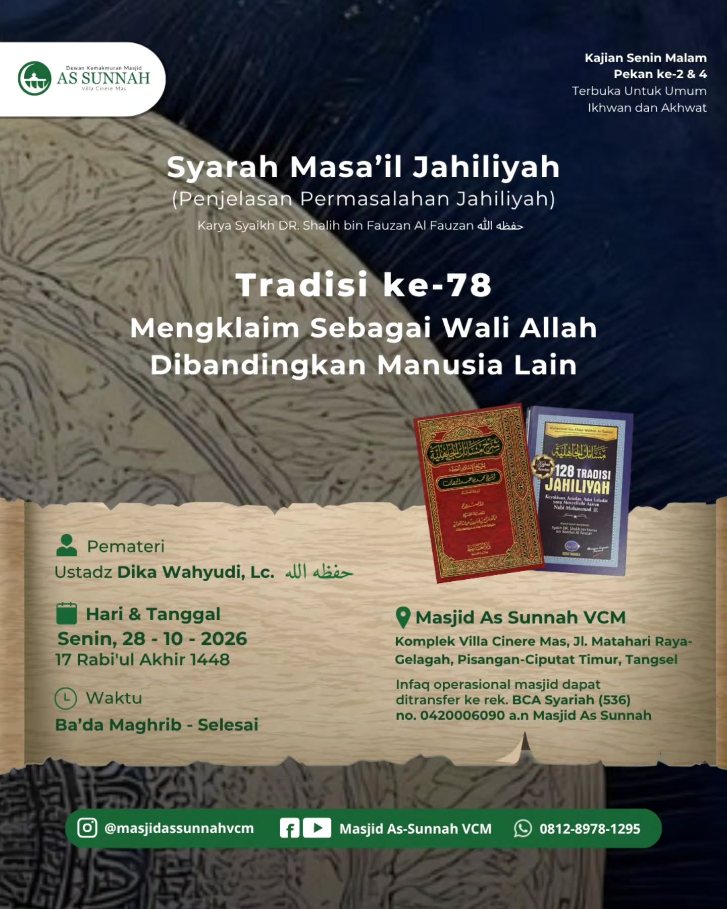 Poster asli dari @masjidassunnahvcm