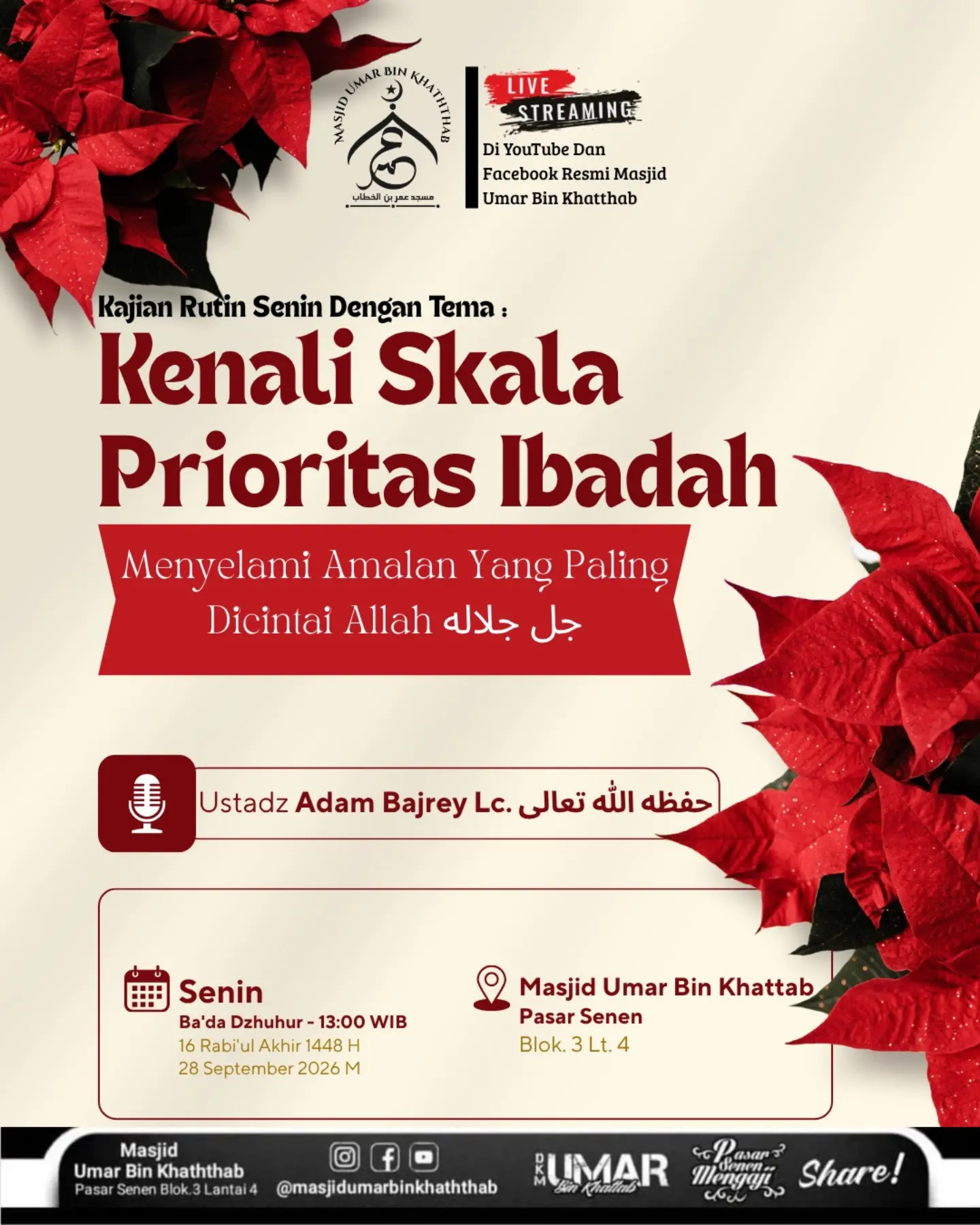Poster asli dari @masjidumarbinkhaththab