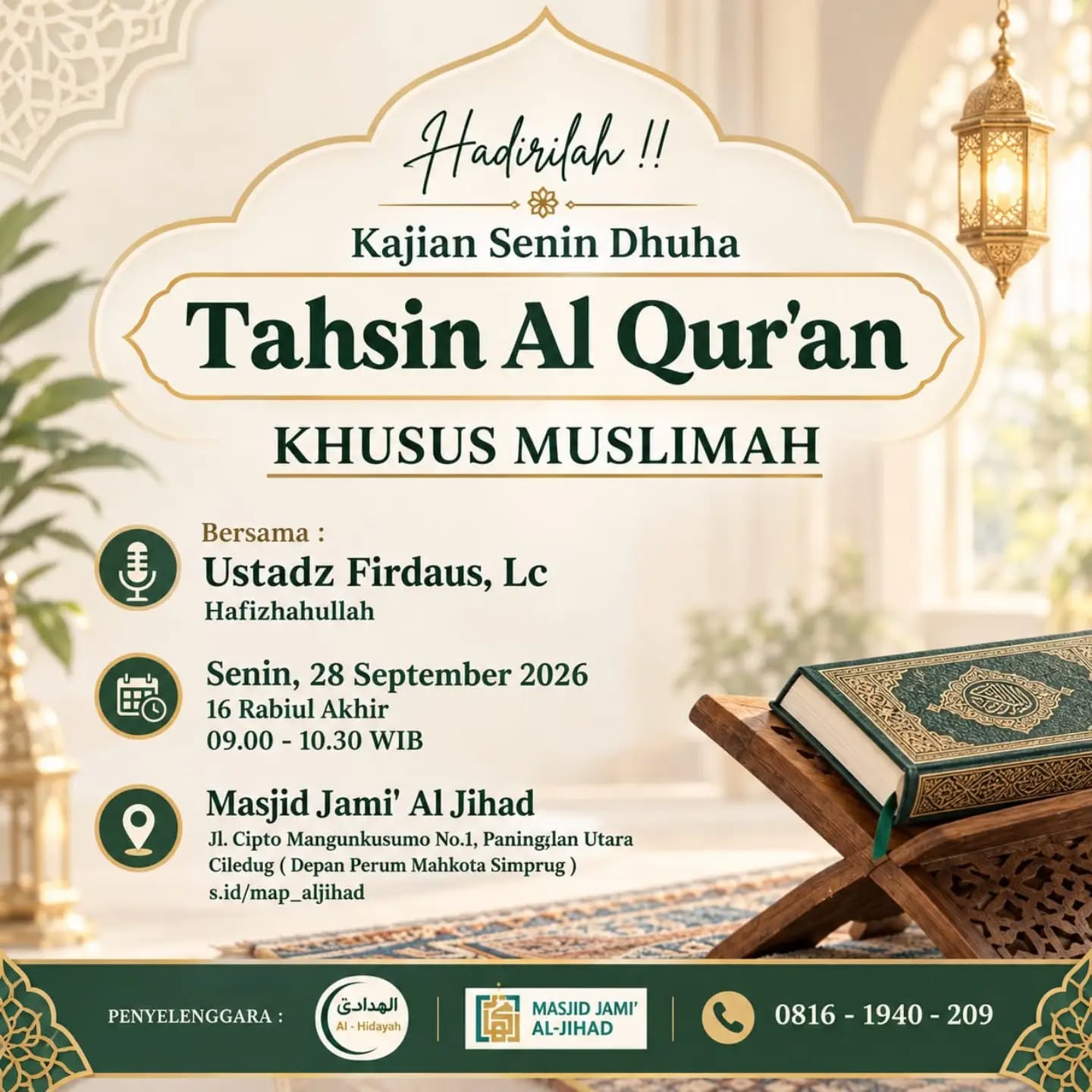 Poster asli dari @masjid.jamialjihad