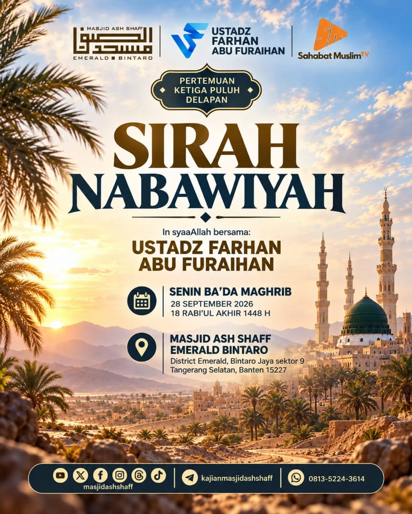 Poster asli dari @masjidashshaff