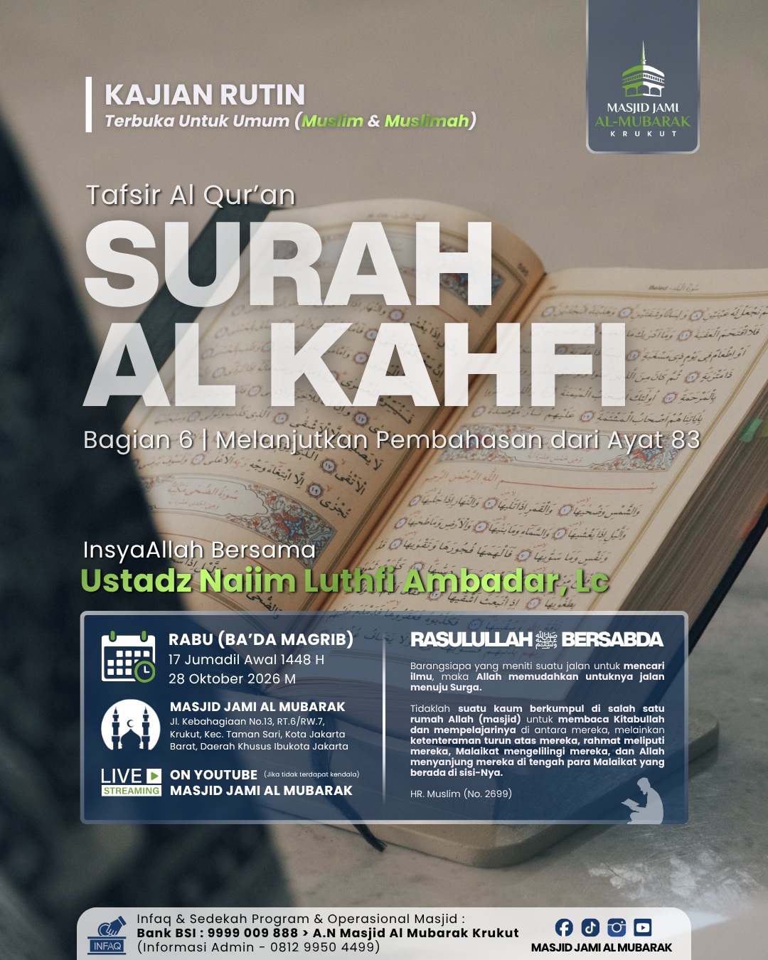Poster asli dari @masjid.almubarak