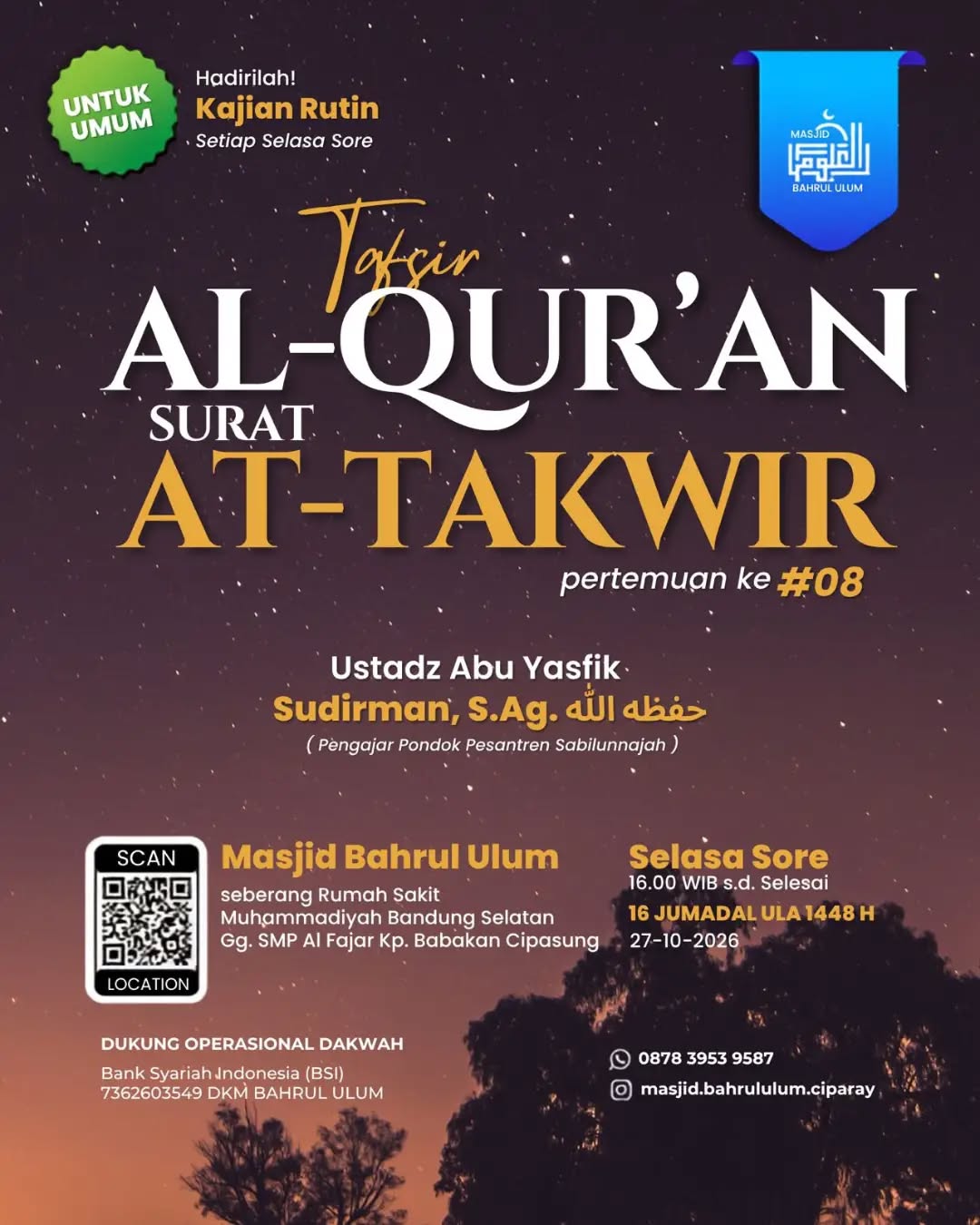 Poster asli dari @masjid.bahrululum.ciparay