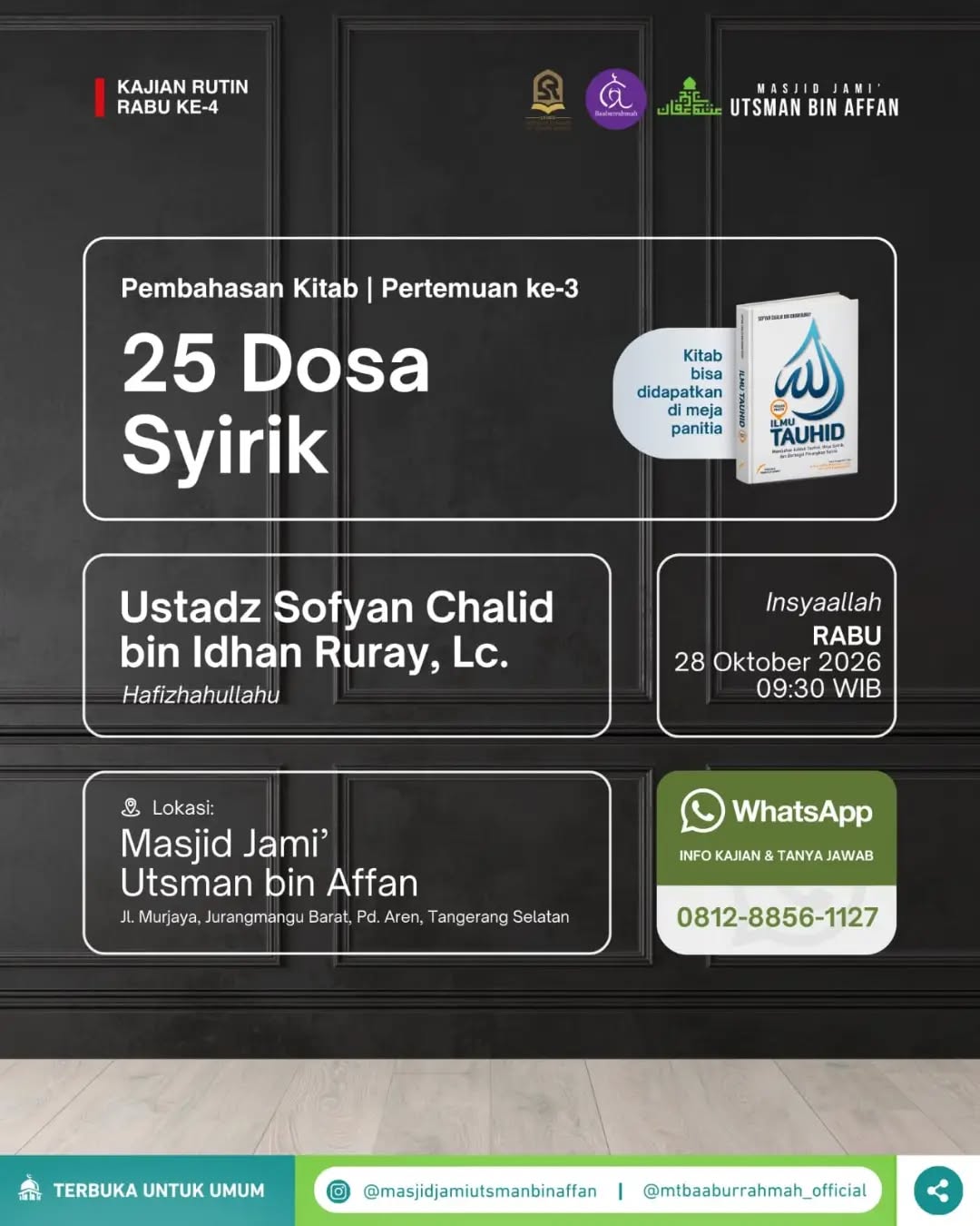 Poster asli dari @masjidjamiutsmanbinaffan